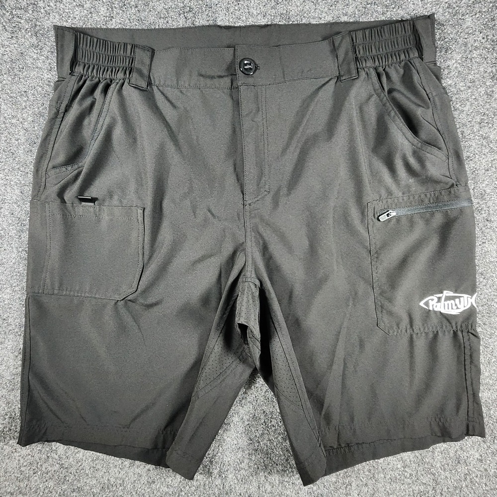 Palmyth Fishing Shorts Mens XL Black Performance Stretchy Quick Dry Outdoor EUC